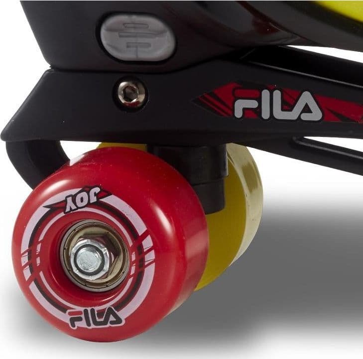 Fila Pattini 4 ruote Joy Roller, Nero-Rosso-verde-Lime - 3