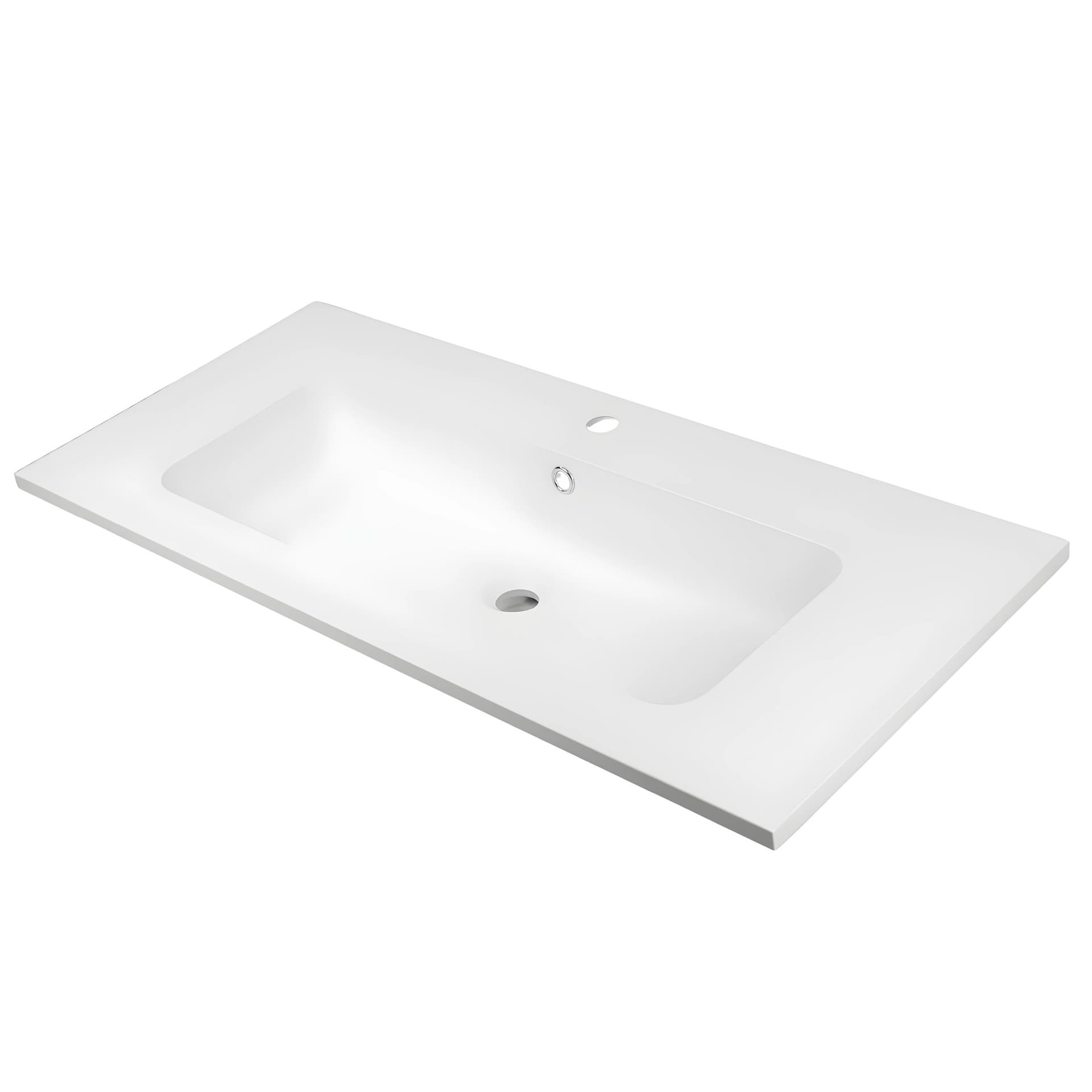 Lavabo ad Incasso Mineral Marmo Colore Bianco Opaco Mobile composizione bagno - 22