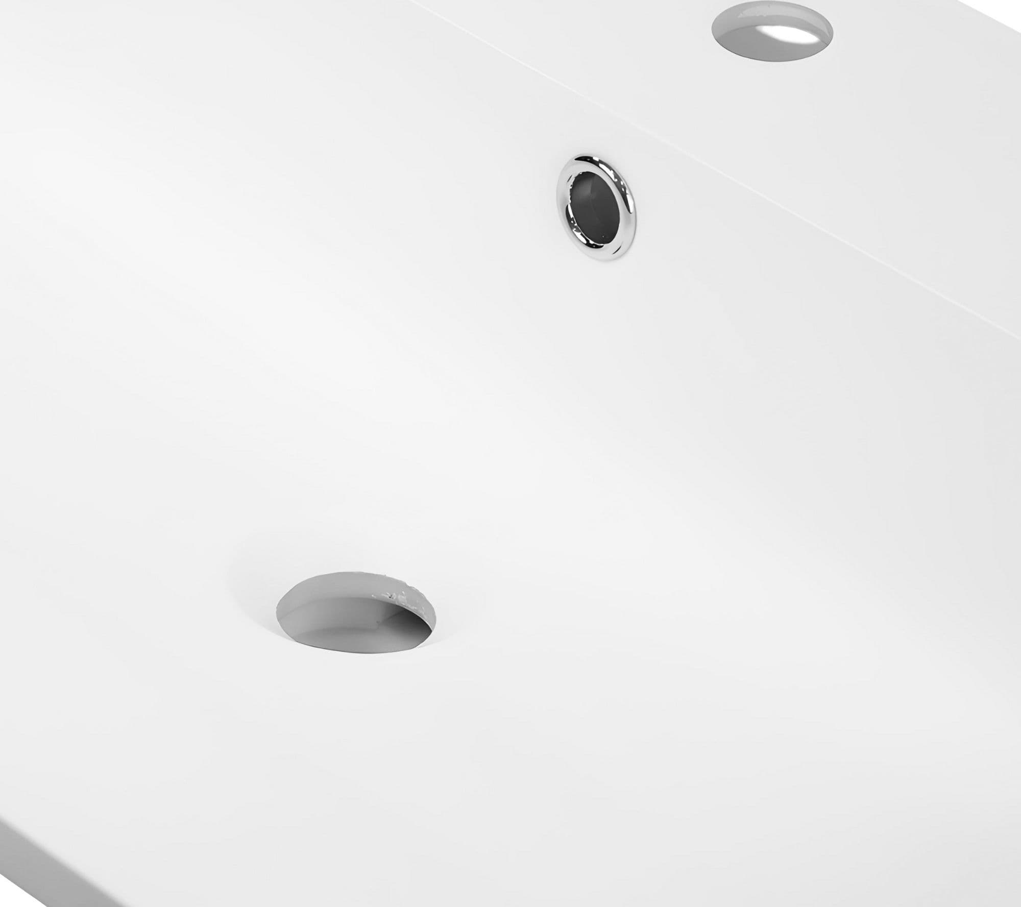 Lavabo ad Incasso Mineral Marmo Colore Bianco Opaco Mobile composizione bagno - 25
