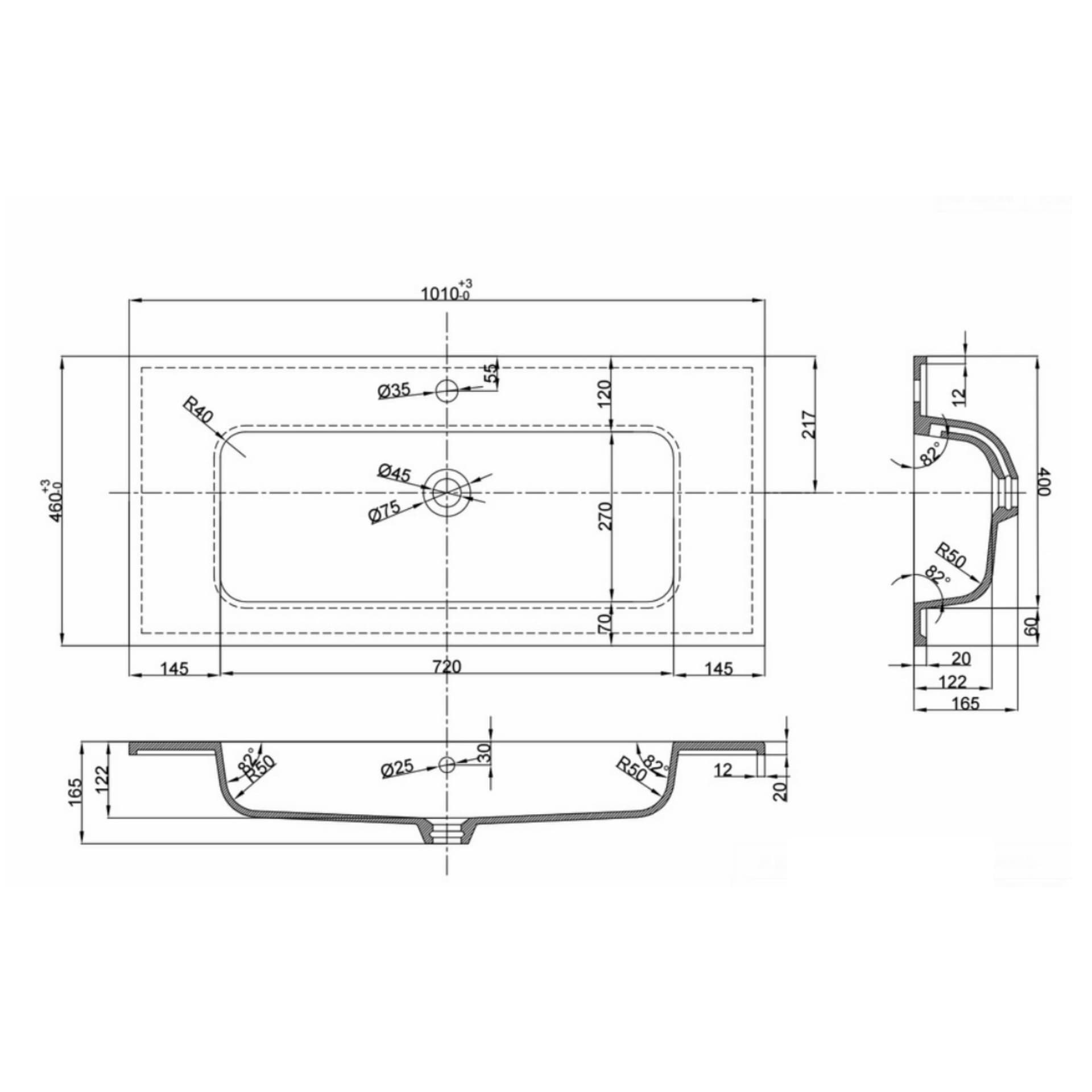 Lavabo ad Incasso Mineral Marmo Colore Bianco Opaco Mobile composizione bagno - 27