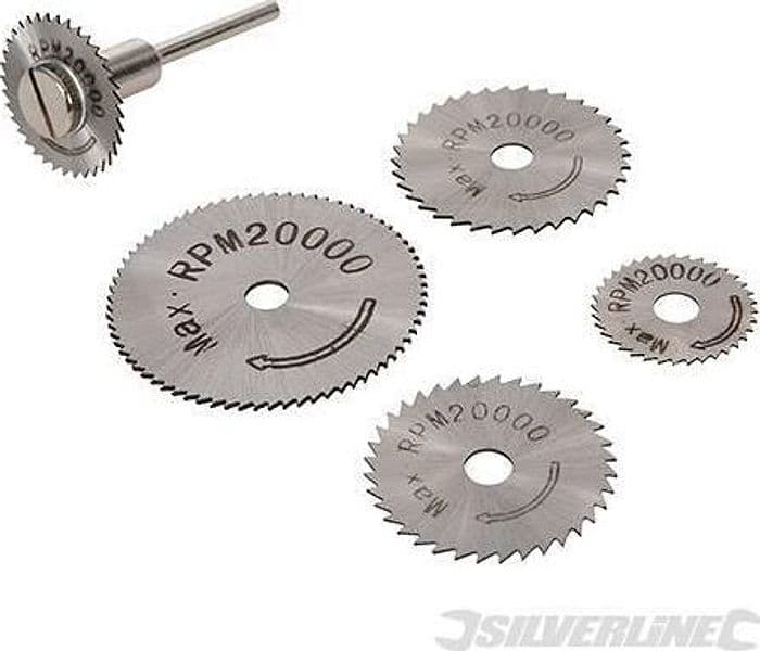 Set lame circolari per sega HSS Silverline 6 pezzi