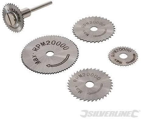 Set lame circolari per sega HSS Silverline 6 pezzi