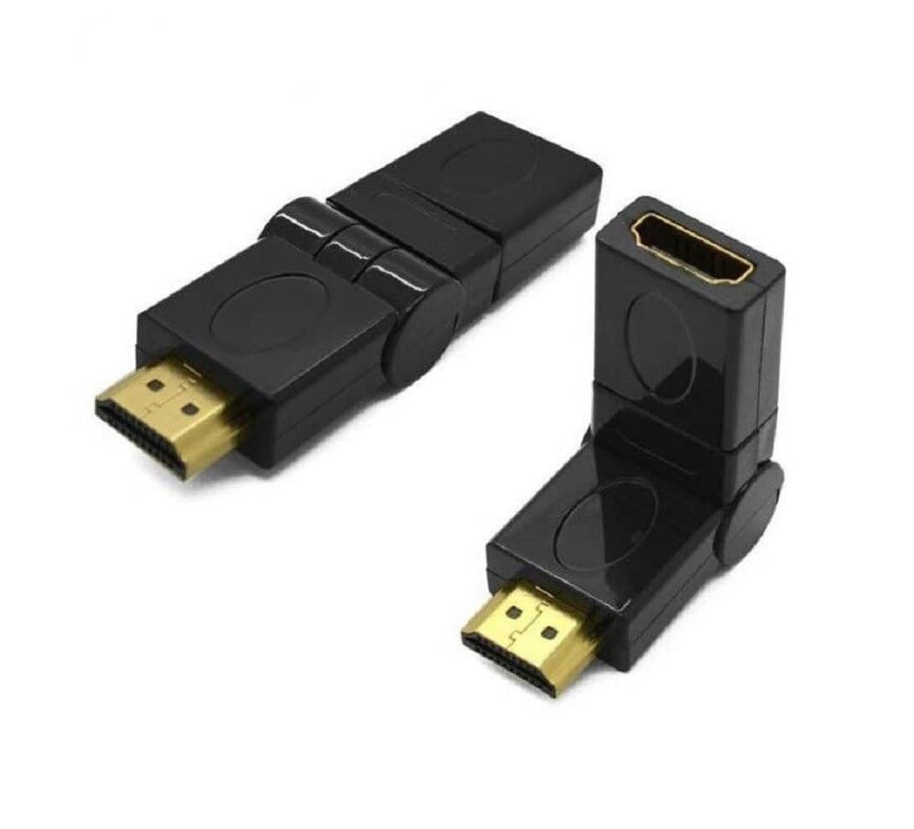 ADATTATORE CONNETTORE DA HDMI MASCHIO A HDMI FEMMINA 360° GOMITO GIREVOLE HDMF-360 - 2