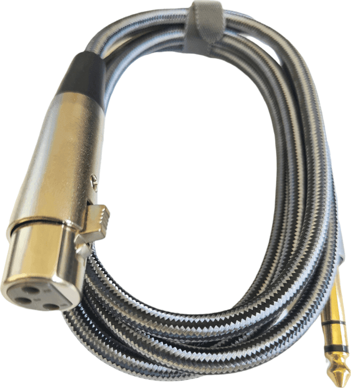 CAVO ADATTATORE AUDIO 1.5MT MICROFONO XLR FEMMINA A TRS MASCHIO DA 6,35MM KL6305 - 2