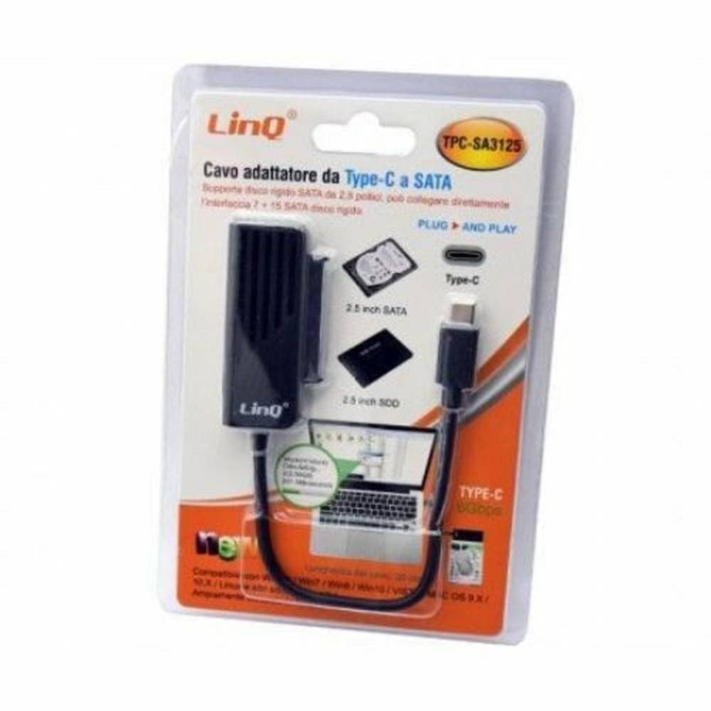 CONVERTITORE ADATTATORE DA HARD DISK USB TYPE-C A SATA A 15PIN 2,5" HDD TPC-SA3125 - 2