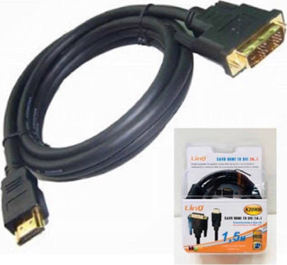 CAVO VIDEO HDMI MASCHIO A DVI FULL HD 1,5MT PC PROIETTORE CONSOLE GIOCO TV A2090B - 5