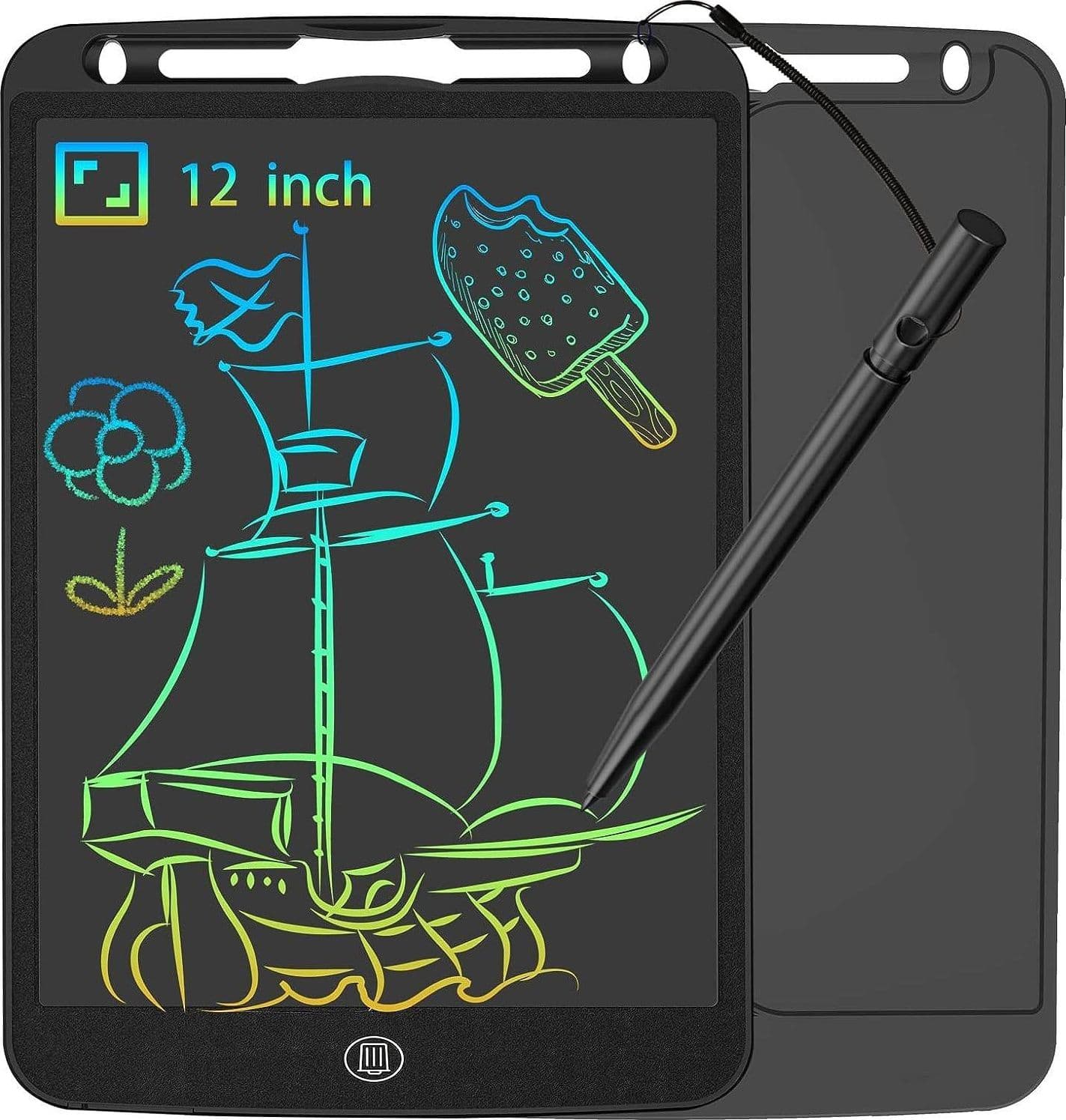 TAVOLETTA GRAFICA DA SCRITTURA LCD LAVAGNA ELETTRONICA DISEGNI 12" MULTICOLORE