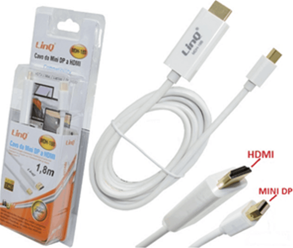 CAVO ADATTATORE MINI DISPLAYPORT MASCHIO A HDMI MASCHIO 1.8MT FULL HD 1080 MDH-18B - 2