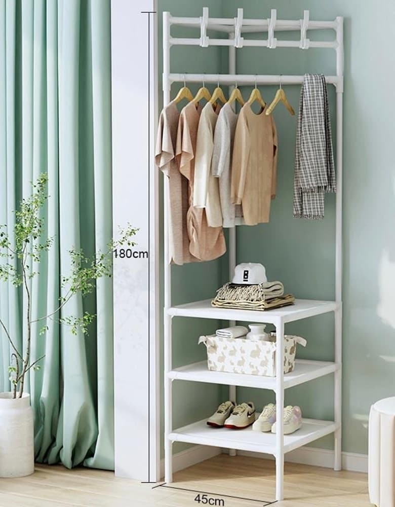 APPENDIABITI AD ANGOLO IN METALLO ARMADIO ORGANIZER ABBIGLIAMENTO RETRÒ ESPOSITORE - 10