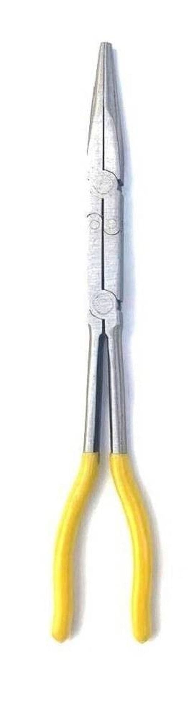 PINZA EXTRA LUNGA 340MM BECCHI LUNGHI DRITTO A DOPPIO SNODO PER VALVOLE MOLLE - 3