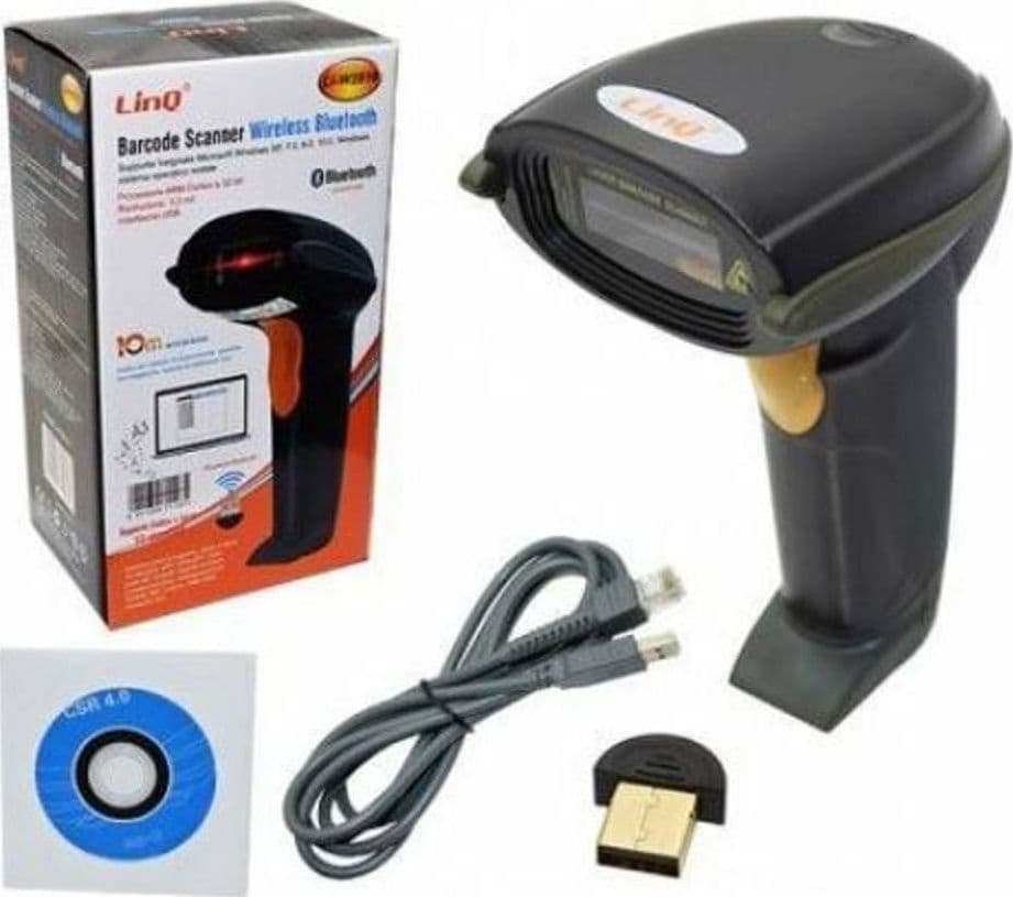 PISTOLA SCANNER BARCODE LETTORE CODICI A BARRE BLUETOOTH WIRELESS 10M LI-W2810 - 2