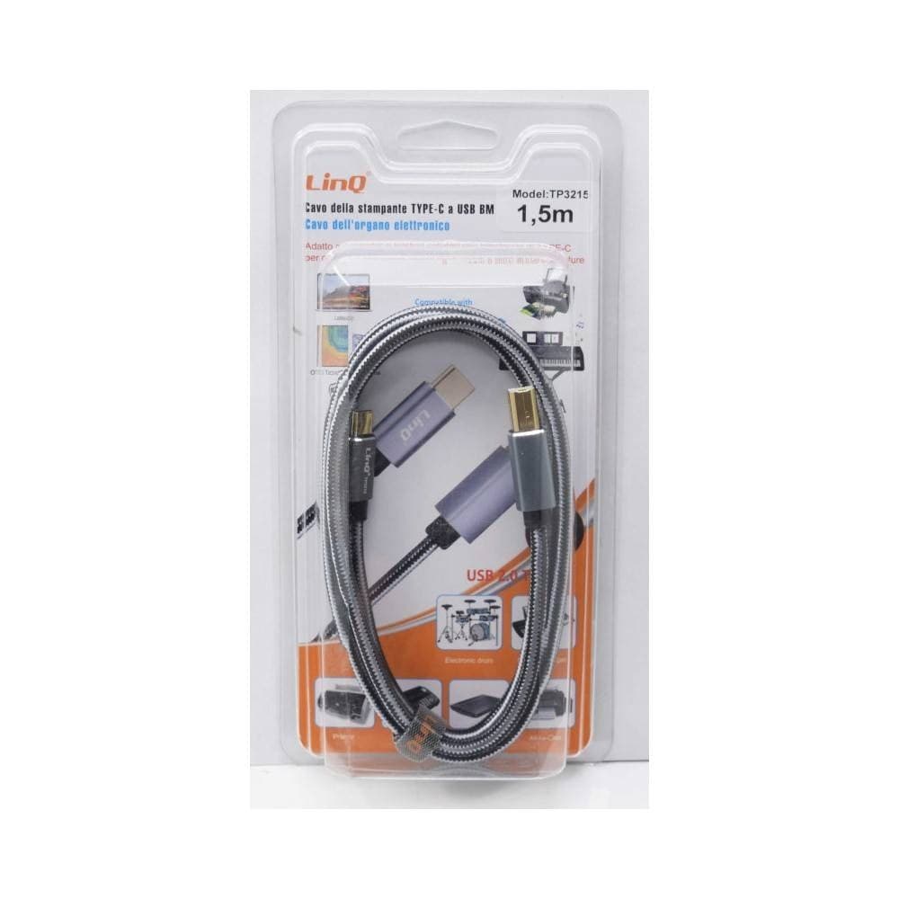 CAVO STAMPANTE DA TYPE-C A USB BM PER ORGANO ELETTRONICO COMPUTER 1.5MT TPC3215 - 2