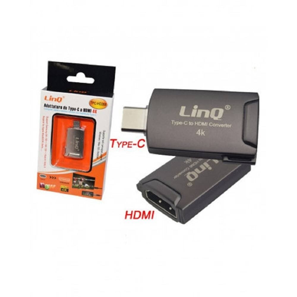 ADATTATORE DA TYPE-C CONNETTORE MASCHIO A HDMI 4K FEMMINA ULTRA HD PC TPC-HD268 - 3