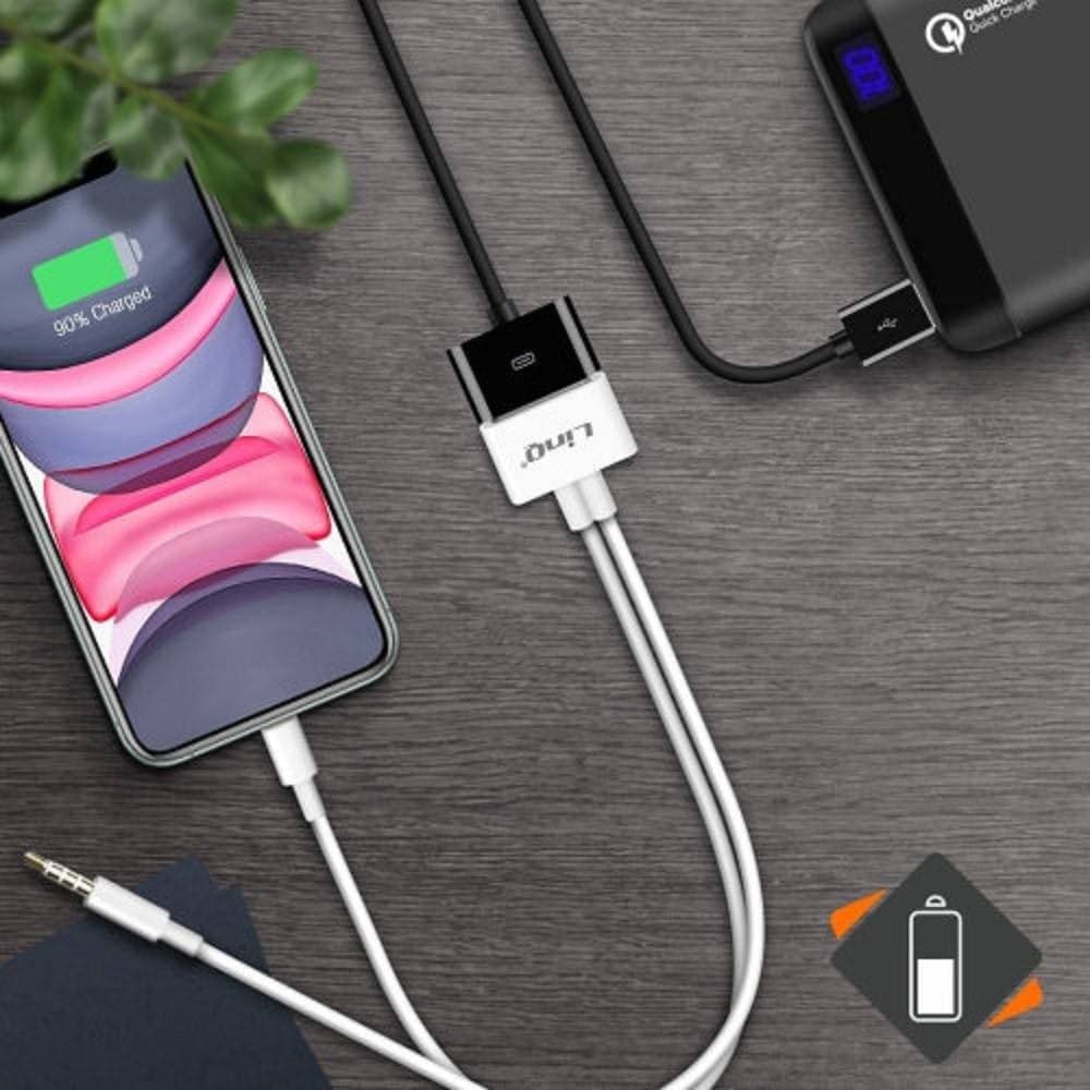 CAVO ADATTATORE DI CARICA PER IPHONE 30-PIN LIGHTNING + JACK AUDIO 3,5MM IP-7746 - 4