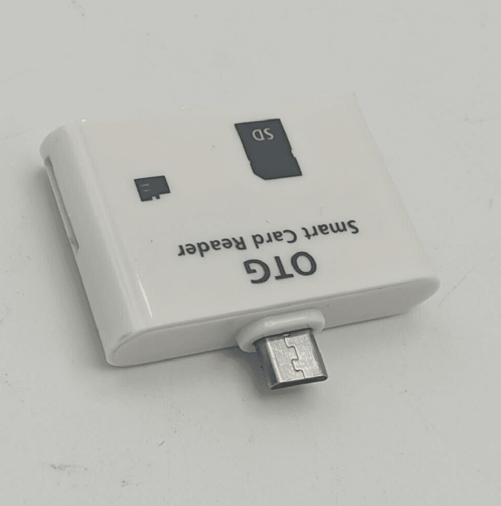 OTG KIT DI COLLEGAMENTO 2IN1 SMART CARD READER MICRO USB SMARTPHONE TABLET OTG-CS5 - 4