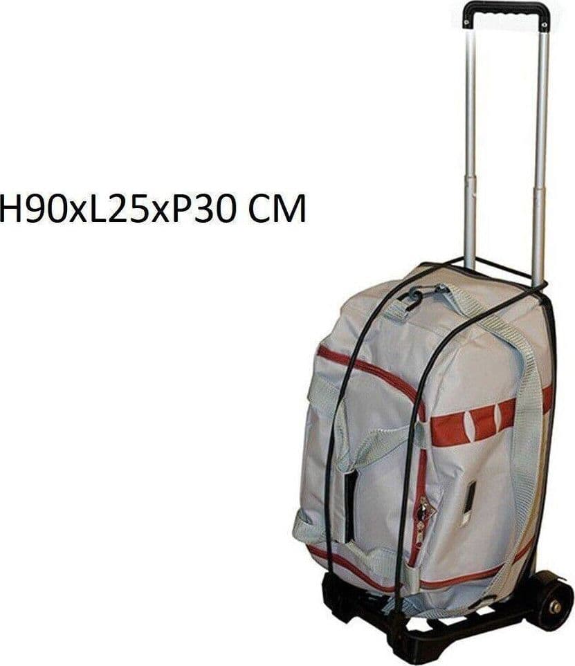 CARRELLO TROLLEY PORTA ZAINO BORSA DA SCUOLA VALIGIA VIAGGI BORSA IN ALLUMINIO - 4
