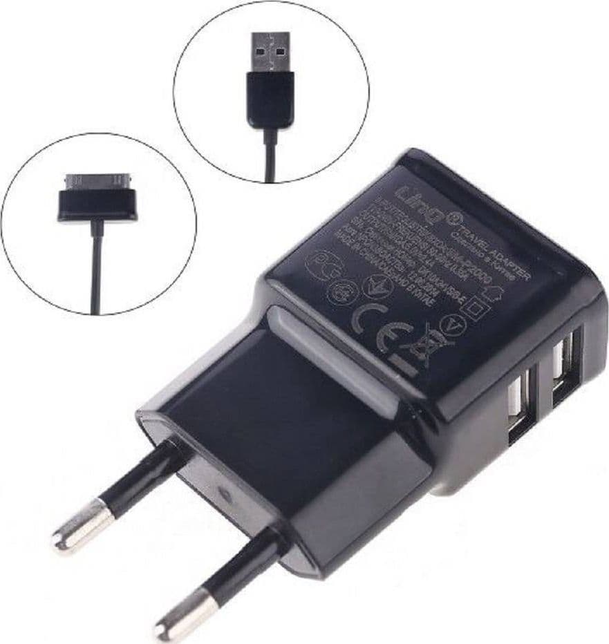 CARICABATTERIA CASA 2 USB 2.1A SM-P2000 PER SAMSUNG GALAXY TAB P1000 P3100 P5100 - 2