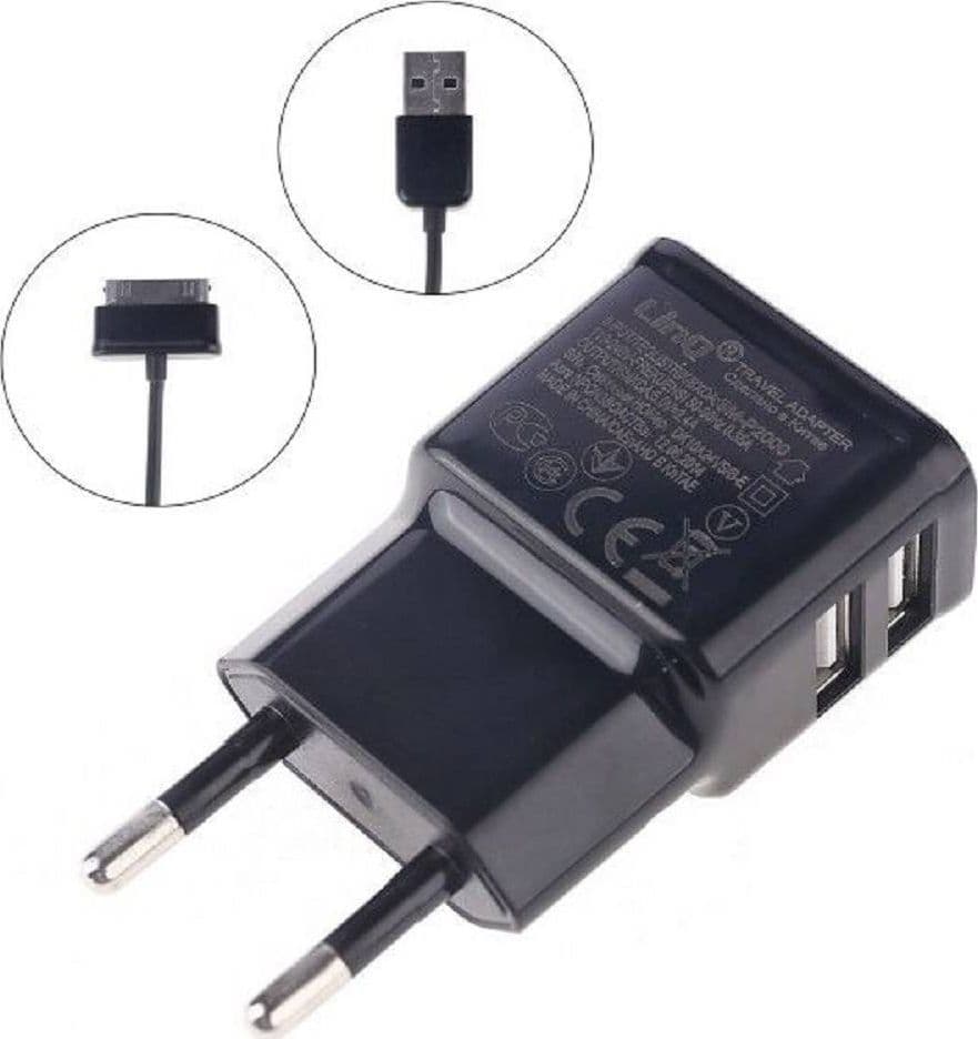 CARICABATTERIA CASA 2 USB 2.1A SM-P2000 PER SAMSUNG GALAXY TAB P1000 P3100 P5100 - 2