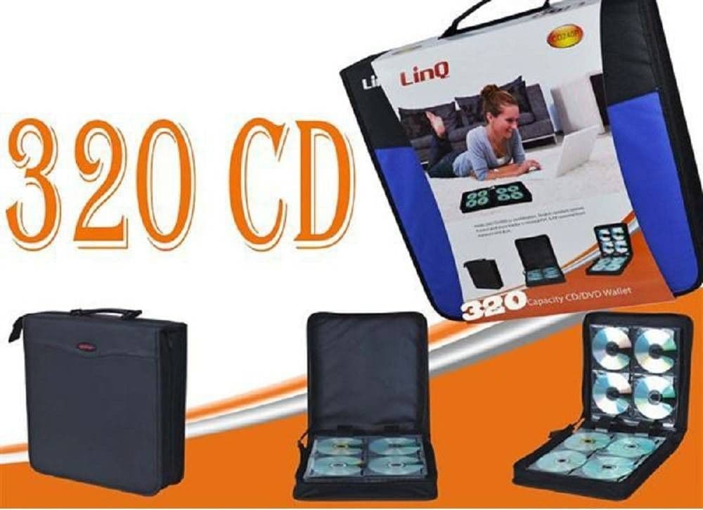 BORSA PORTA CD 320 POSTI RACCOGLITORE CUSTODIE CD DVD VALIGETTA A CERNIERA CD320P - 2