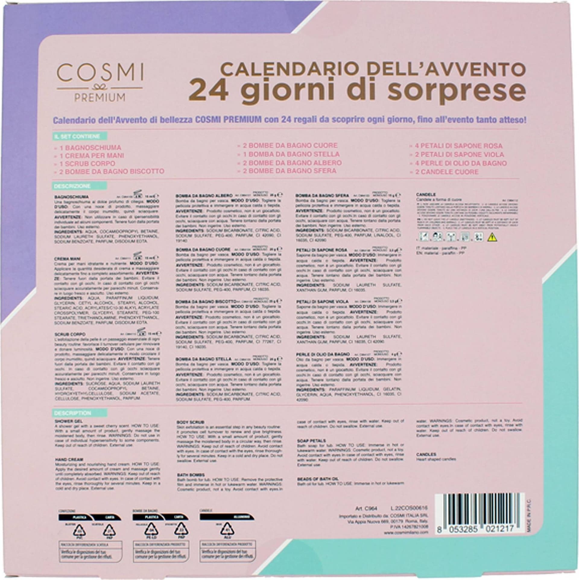 CALENDARIO AVVENTO DI BELLEZZA 24 PRODOTTI BEAUTY MAKEUP IDEA REGALO PER NATALE - 2