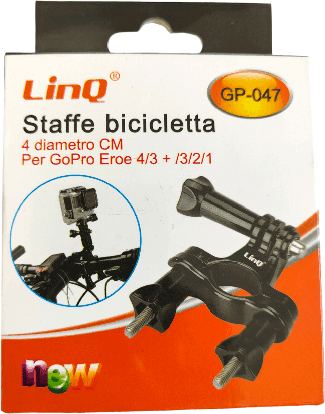 SUPPORTO STAFFA REGOLABILE UNIVERSALE BICICLETTA BICI FOTOCAMERA GOPRO HERO GP-047 - 2