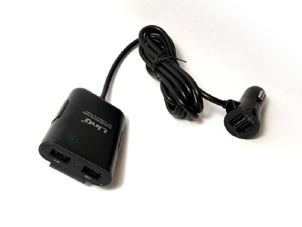 CARICABATTERIA AUTO 4 PORTE USB CAVO ESTENSIBILE 36W RICARICA VELOCE 8.4A C-9V44 - 6