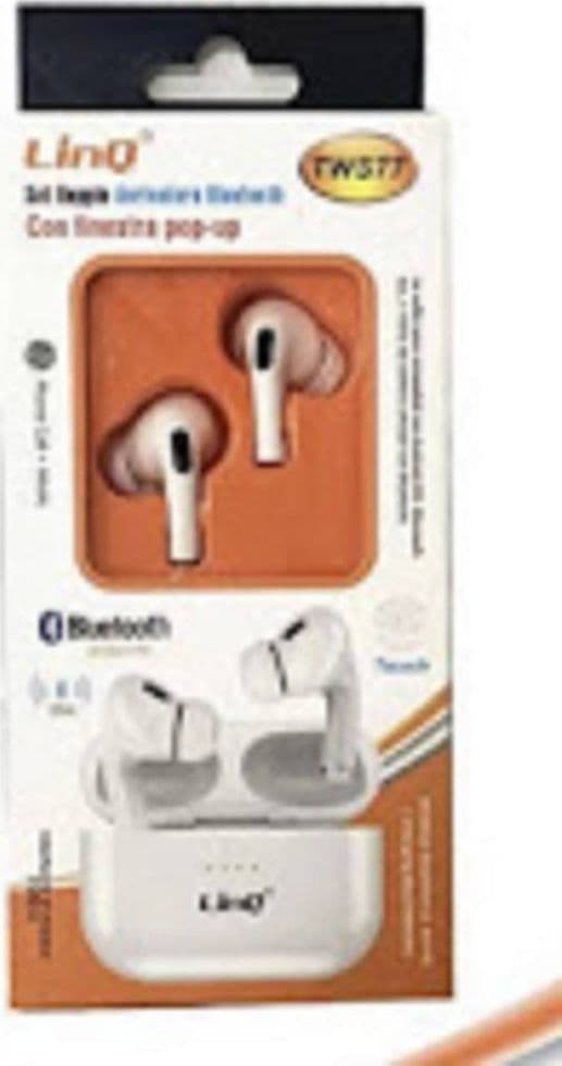 SET DOPPIO AURICOLARE CUFFIE BLUETOOTH MINI CON BOX RICARICA TWS77 POP UP TOUCH - 3