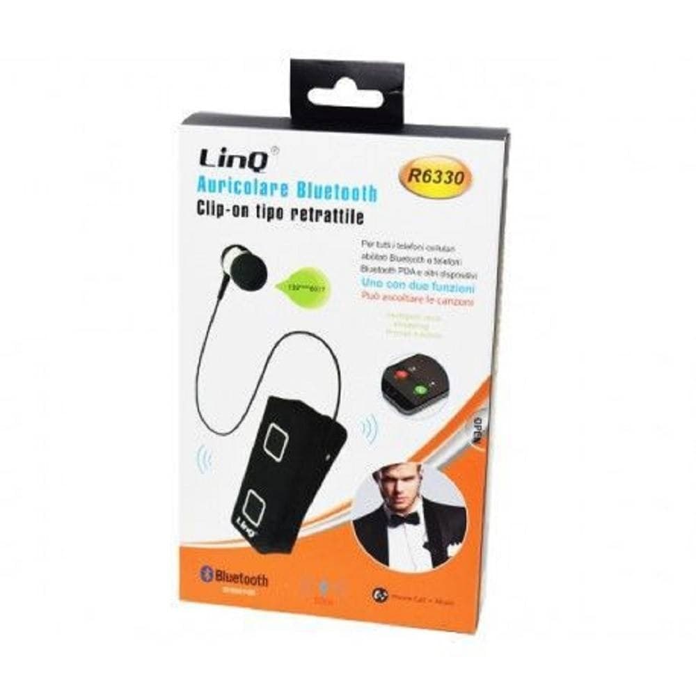 AURICOLARE STEREO BLUETOOTH 10M WIRELESS CON CLIP-ON DA COLLO RETRATTILE R6330 - 2