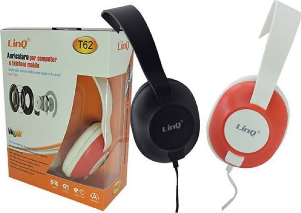 CUFFIE ON-EAR CON PADIGLIONI MORBIDI CON JACK 3,5MM PER PC COMPUTER CELLULARE T62 - 2