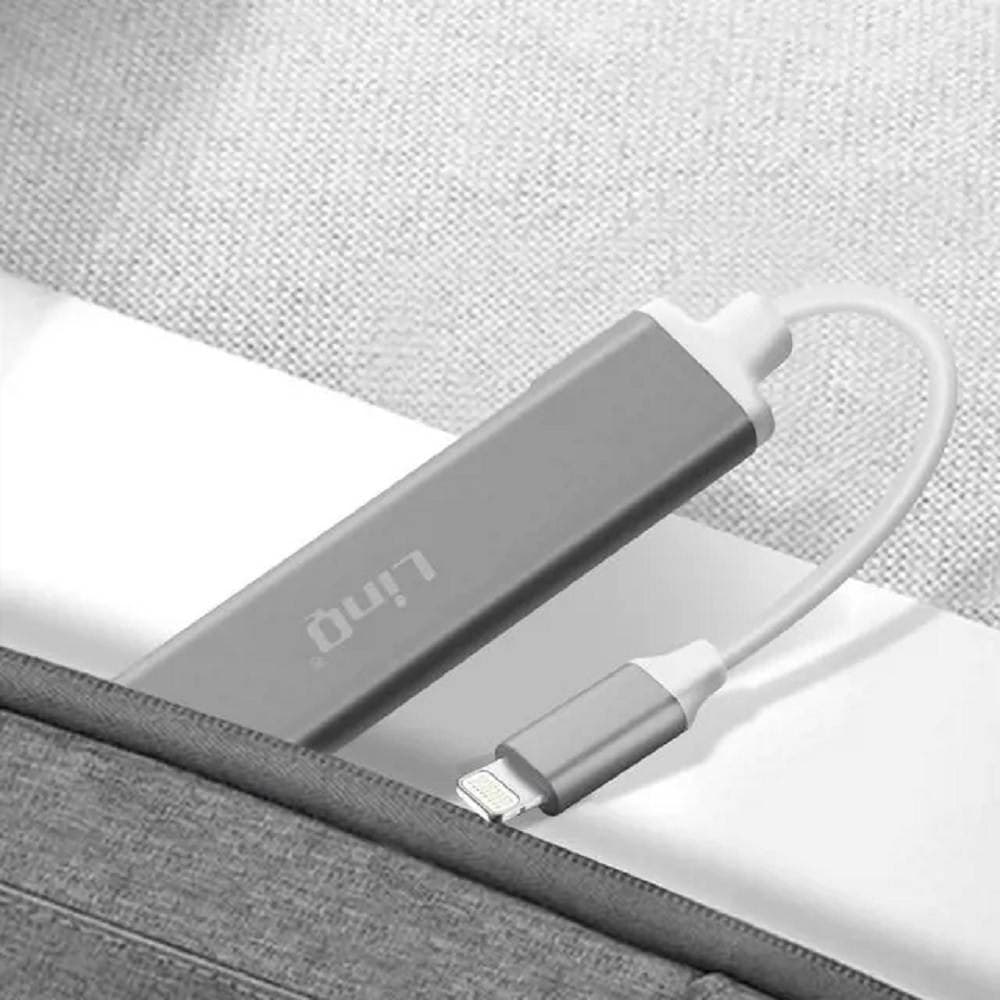 CONVERTITORE OTG CONNETTORE LIGHTNING A LIGHTNING + 2XUSB 3IN1 HUB IPHONE IP7942 - 11
