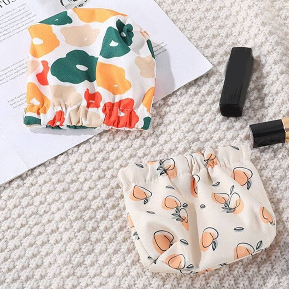 BORSA PER TRUCCO COSMETICI TASCABILE DONNE TOILETTE DECORATA VIAGGIO CAMPEGGIO - 6
