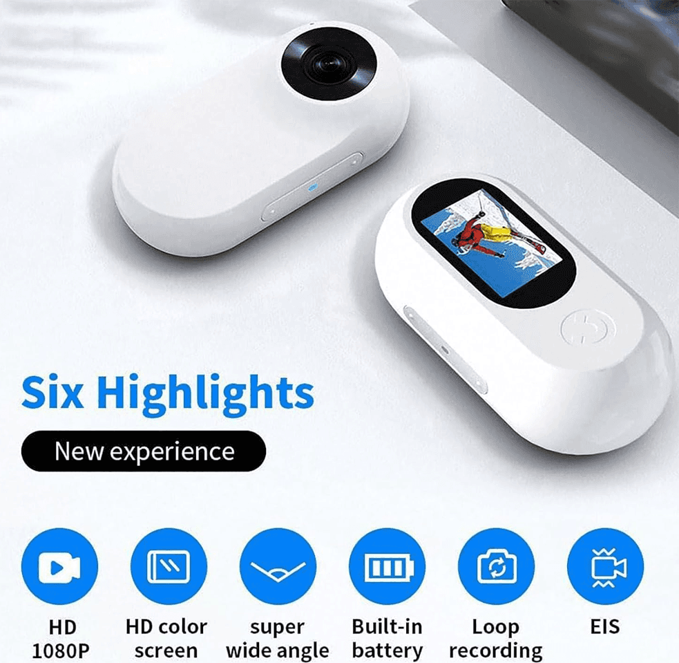 SPORT ACTION CAMERA HIGH CLEAR MINI PORTATILE DA VIAGGIO CON CLIP PER MOTO AUTO - 2