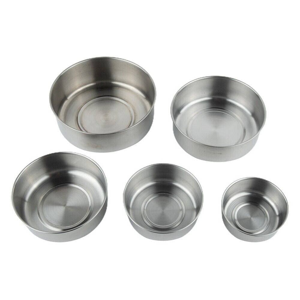SET 5X CONTENITORE ACCIAIO INOX CON COPERCHI CUCINA CASA CIBO CONSERVAZIONE - 7