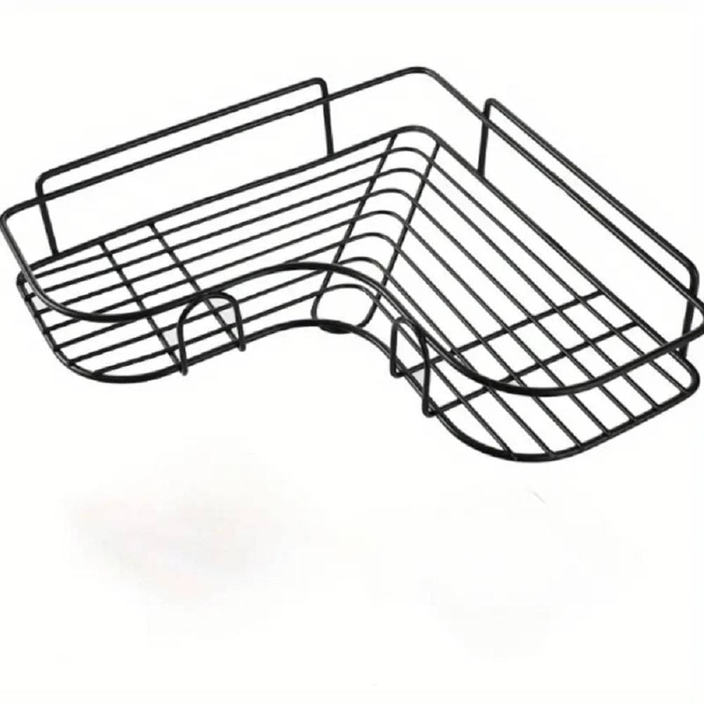 SUPPORTO ANGOLARE DA PARETE MENSOLA DA APPENDERE SENZA PUNZONATURA BAGNO CUCINA - 6