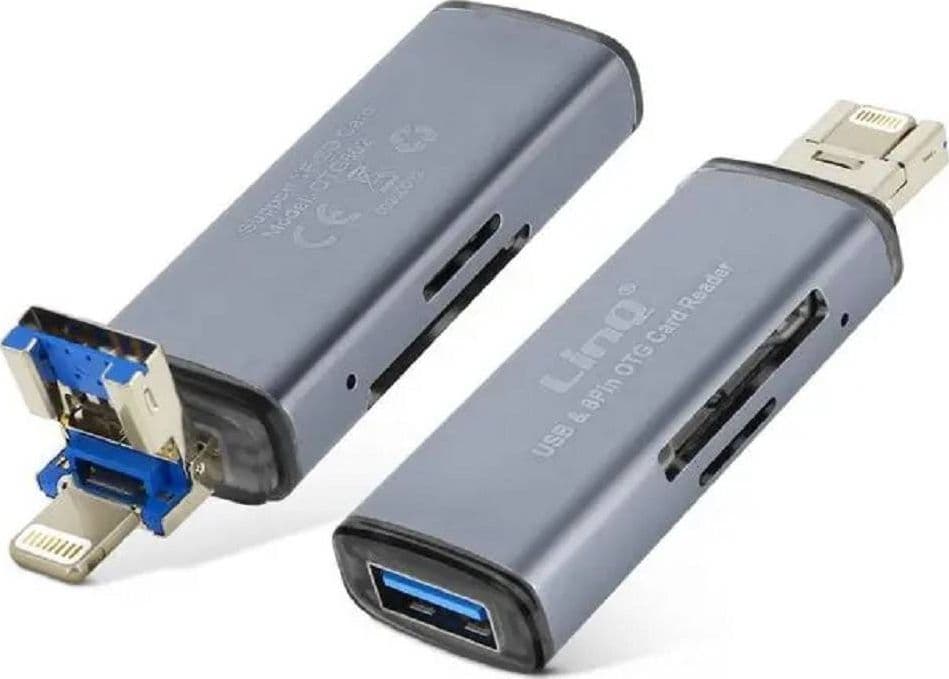 LETTORE DI SCHEDE SD MICRO-SD 2IN1 LIGHTNING USB MASCHIO OTG USB FEMMINA OTG802 - 10
