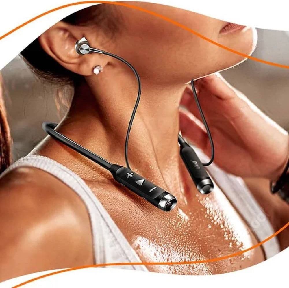 AURICOLARI CUFFIE MAGNETICI BLUETOOTH A COLLO CON TORCIA LED SPORT SMARTPHONE S800 - 11