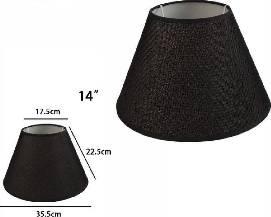 PARALUME CONICO CILINDRO CLASSICO RICAMBIO PER LAMPADA E APPLIQUE IN TESSUTO TNT - 21