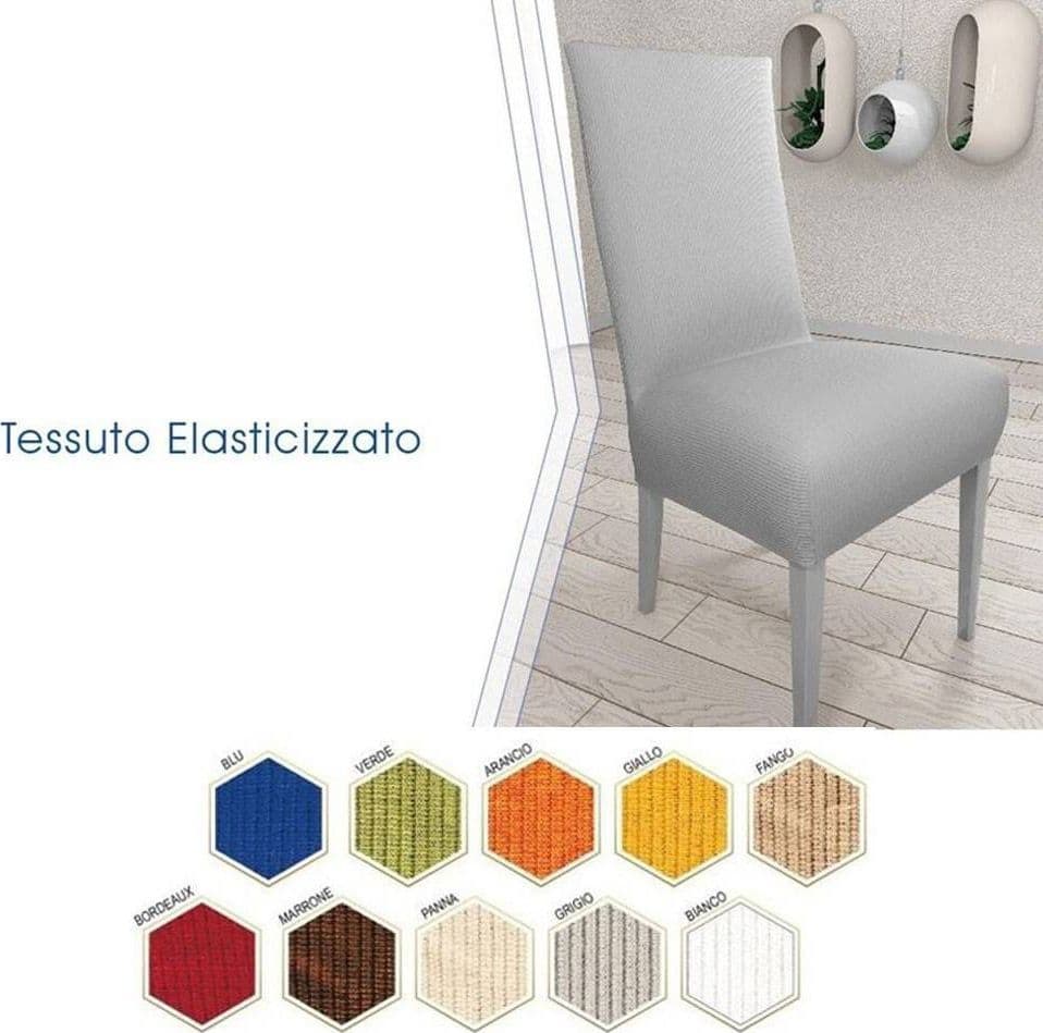 2 PZ COPRISEDIA IN TESSUTO ELASTICIZZATO COPRI SCHIENALE VARI COLORI LAVABILE - 2