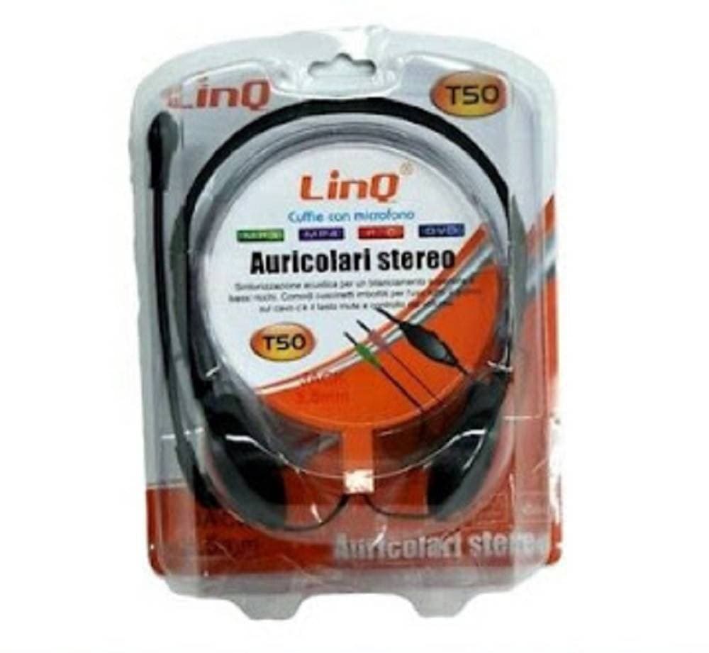CUFFIE CON MICROFONO STEREO PER PC NOTEBOOK SKIPE MSN VIDEOLEZIONI JACK 3.5MM T50 - 2