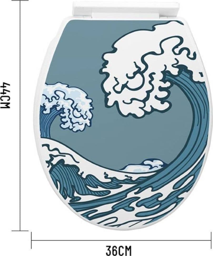 COPRIWATER UNIVERSALE IN PLASTICA SUPER RESISTENTE 44X36CM DECORO ONDA MARE SURF