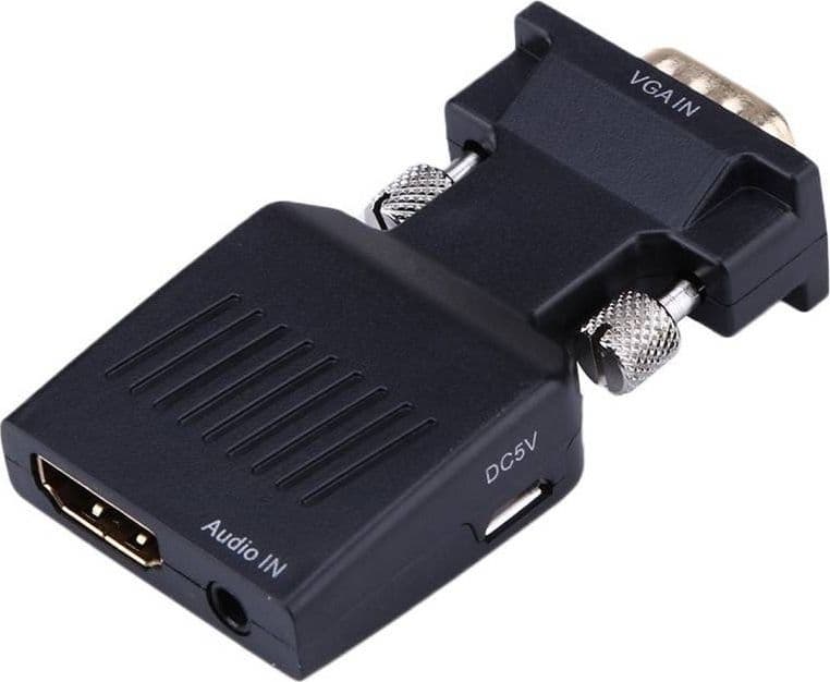 CONVERTITORE ADATTATORE VIDEO DA PRESA VGA MASCHIO A HDMI FEMMINA AUDIO VGA-HD227 - 3