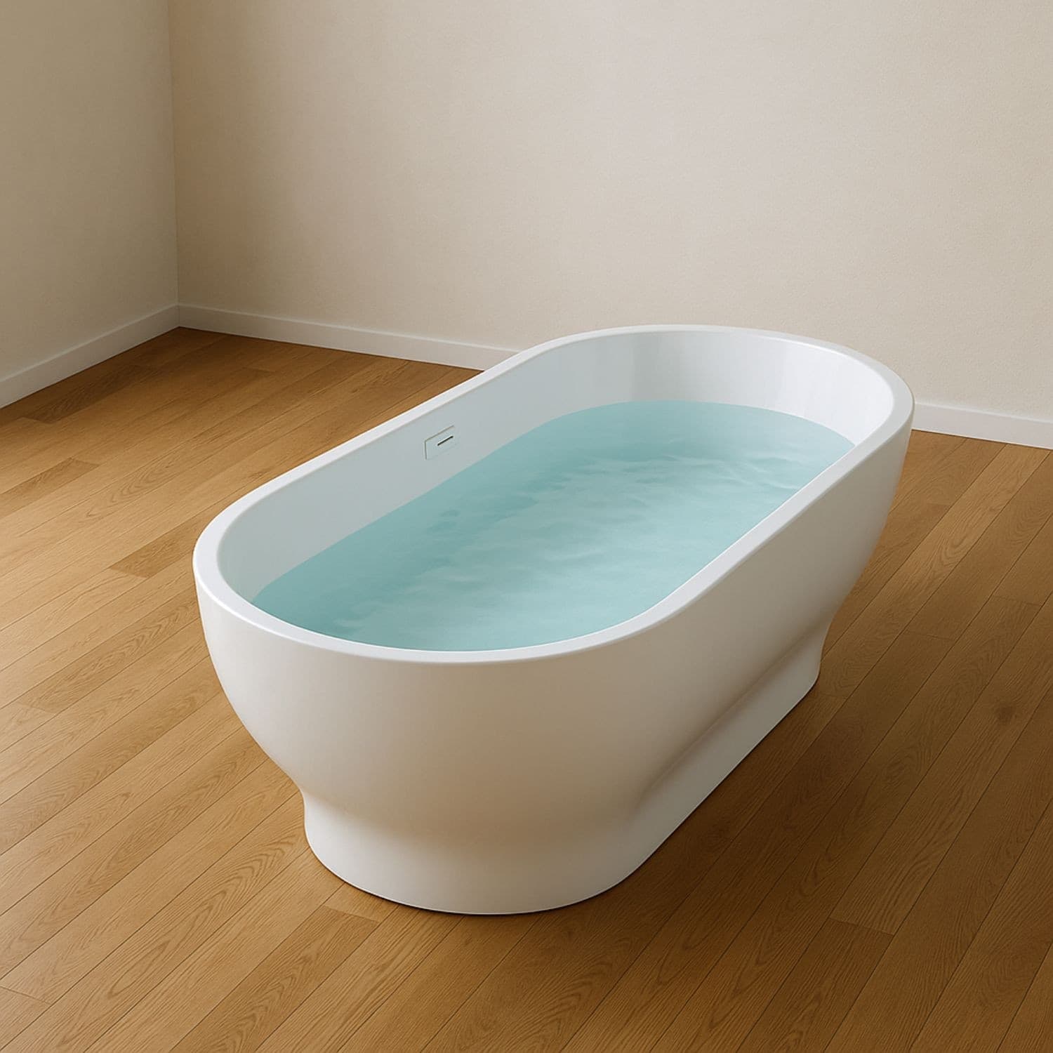 Vasca Da Bagno Ovale Freestanding In Acrilico Bianco Lucido - 6