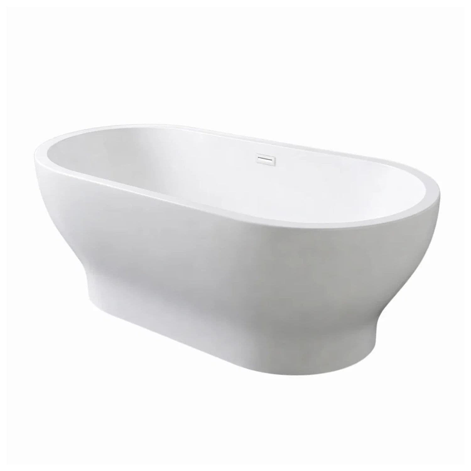 Vasca Da Bagno Ovale Freestanding In Acrilico Bianco Lucido - 7