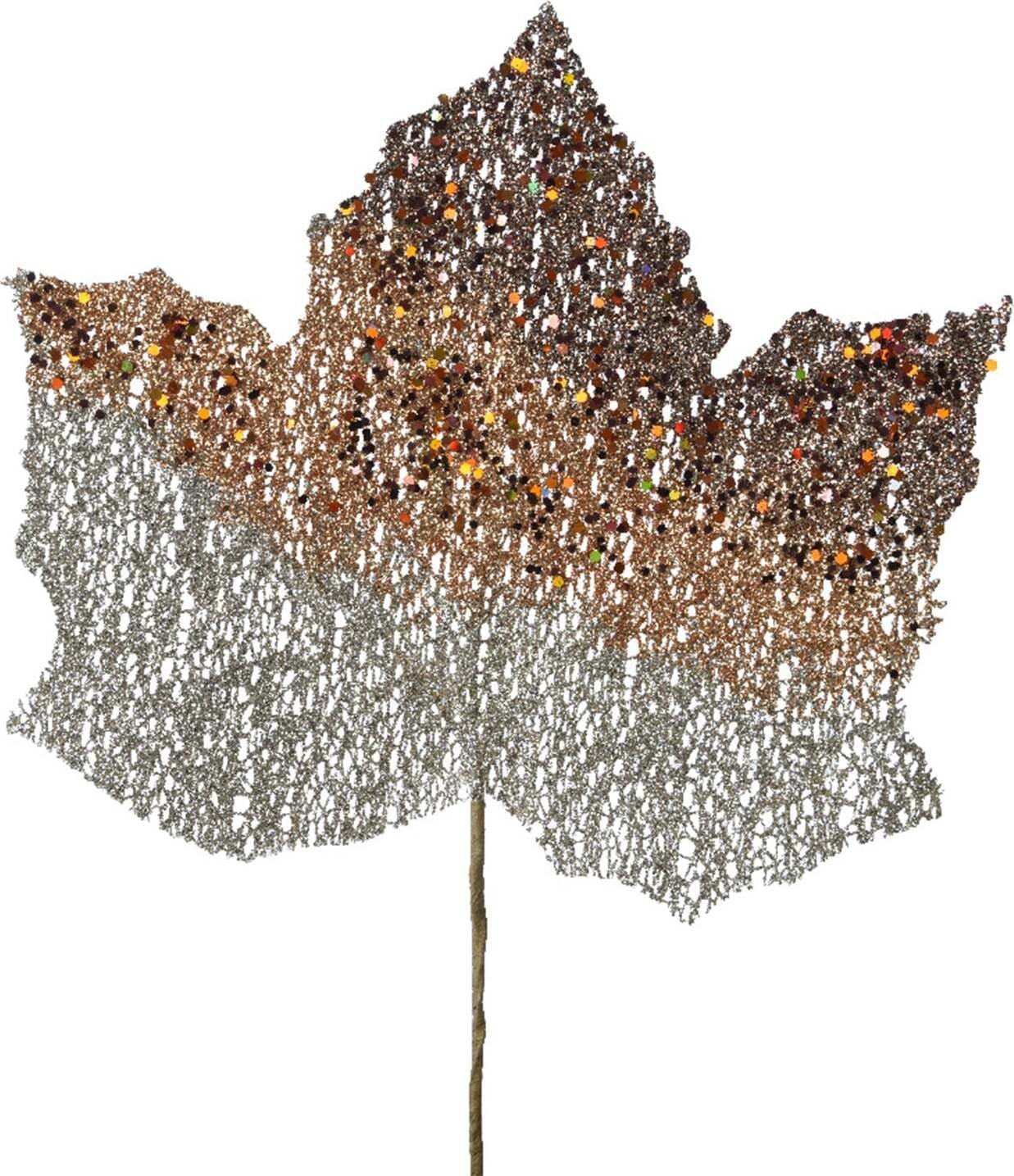 Ramo decorativo natalizia, color marrone, decorazione per interno ed esterno da 33 cm