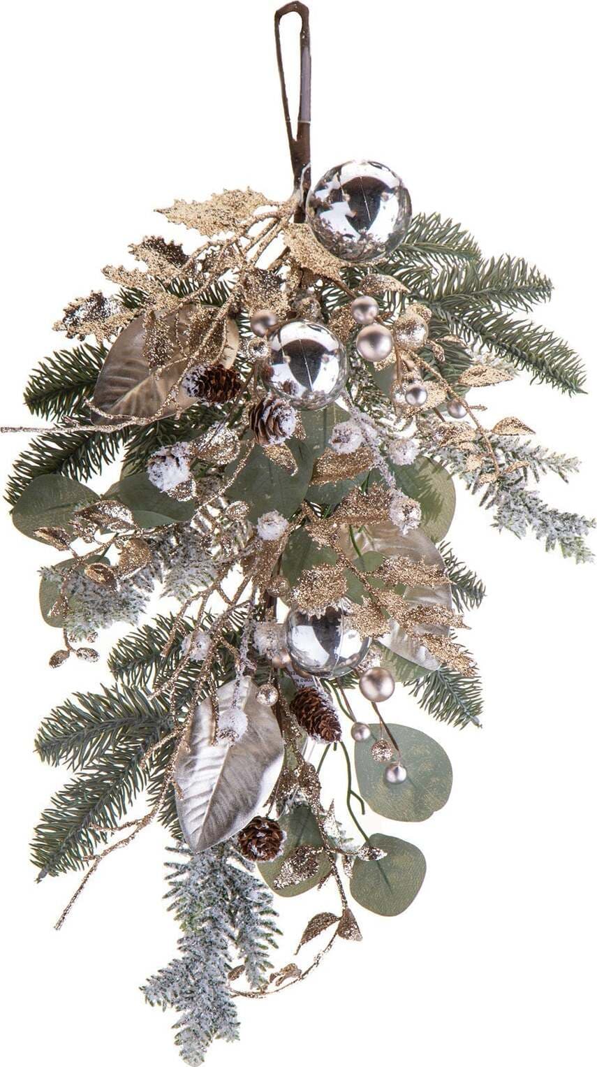Ramo decorativo color champagne e verde per decorazioni e composizioni di fiori h 63 cm