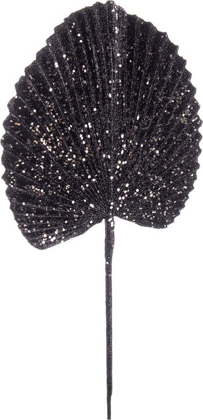 Foglia ventaglio decorativa colore Nero per interni ed esterni h 52 cm