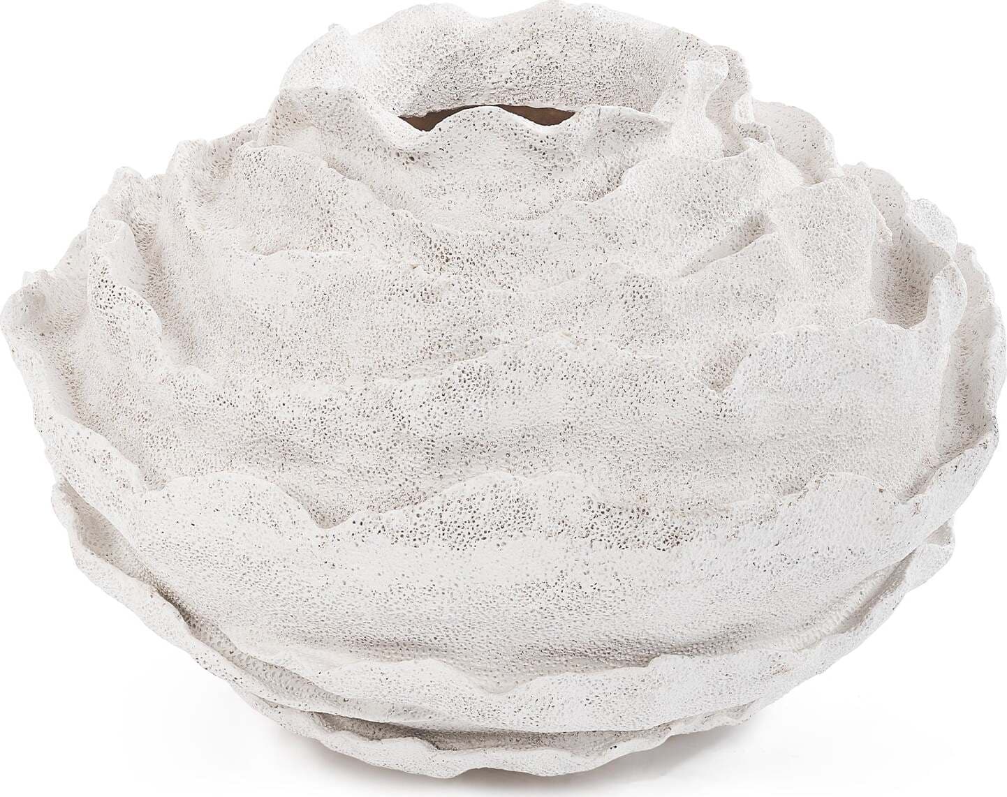 Portavaso decorativo natalizio Bianco in poliresina resistente all'acqua