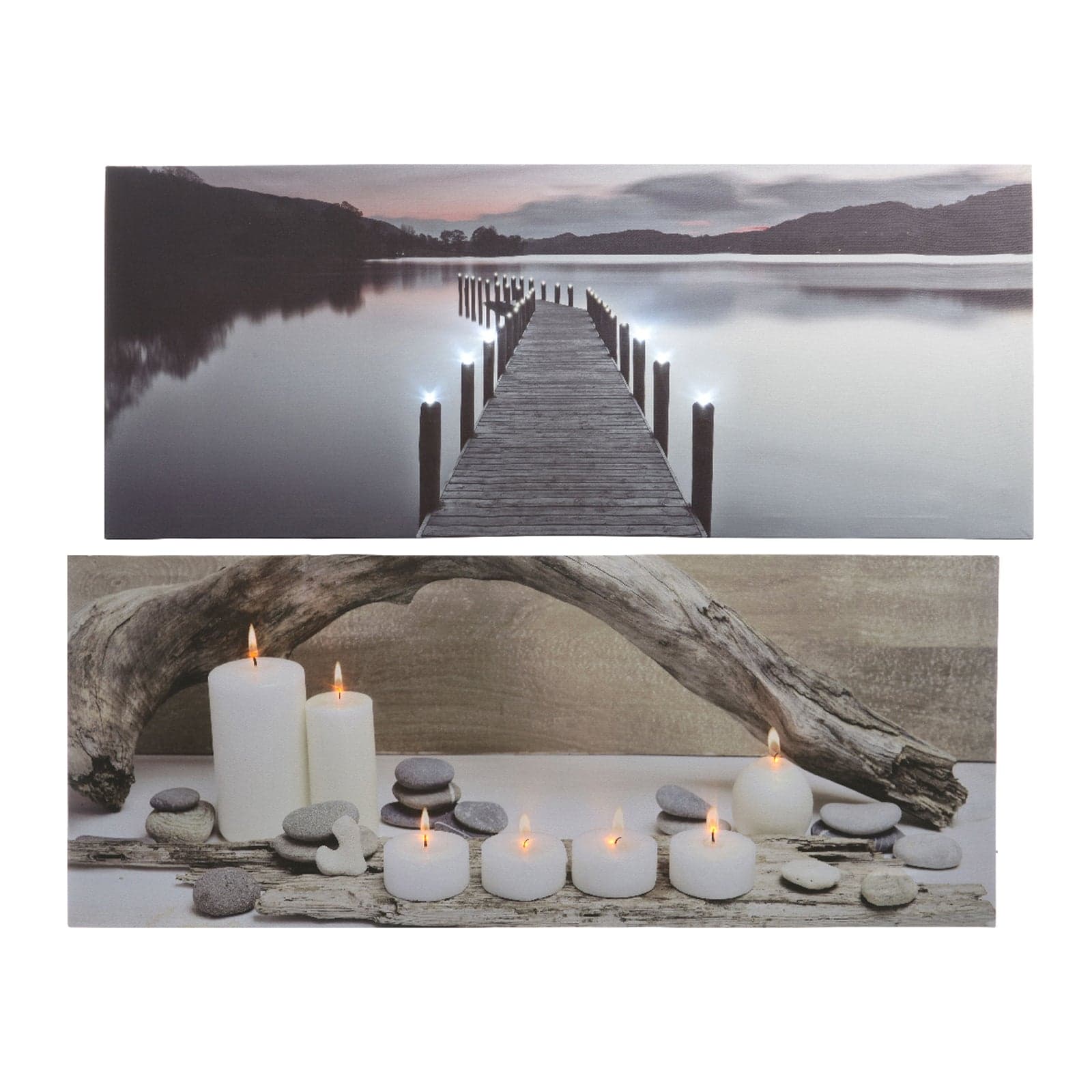 Quadro con LED luminosi a luce calda decorazione natalizia, dipinto da 98 cm in Ghirlande e corone MagiediNatale.it - Altamura, commercioVirtuoso.it