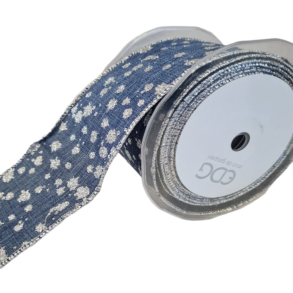 Nastro a pois per decorazioni e confezioni natalizie, da 60 mm x 10 metri in Tessuti MagiediNatale.it - Altamura, commercioVirtuoso.it