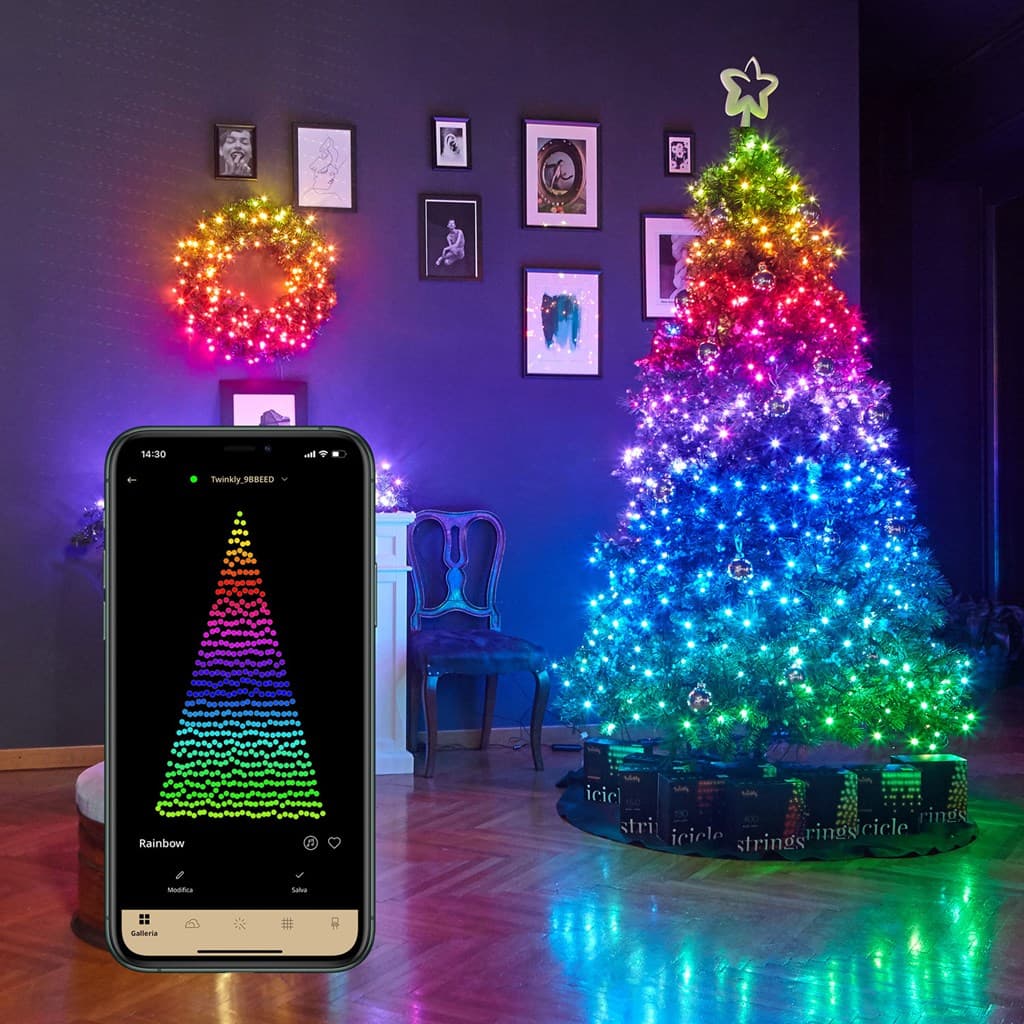Catena luminosa Twinkly Smart a led RGB + Luce Calda decorazione natalizia in Catene luminose per interni MagiediNatale.it - Altamura, commercioVirtuoso.it